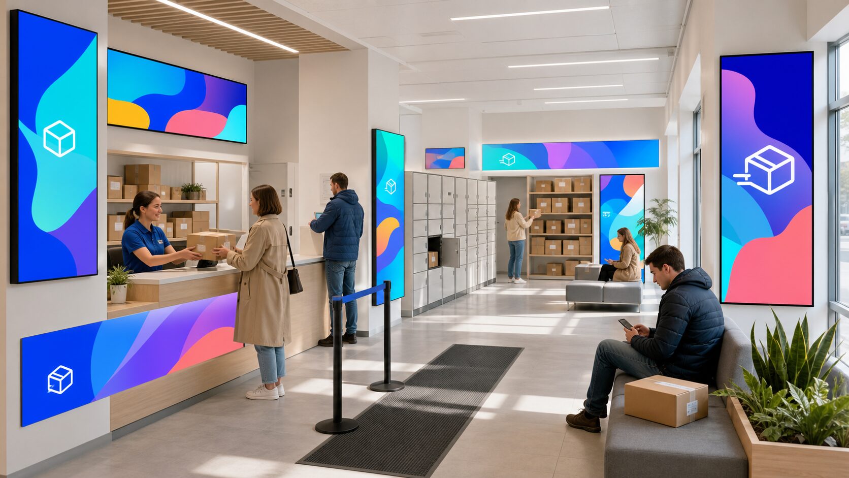 Indoor-реклама в пунктах выдачи Новосибирска